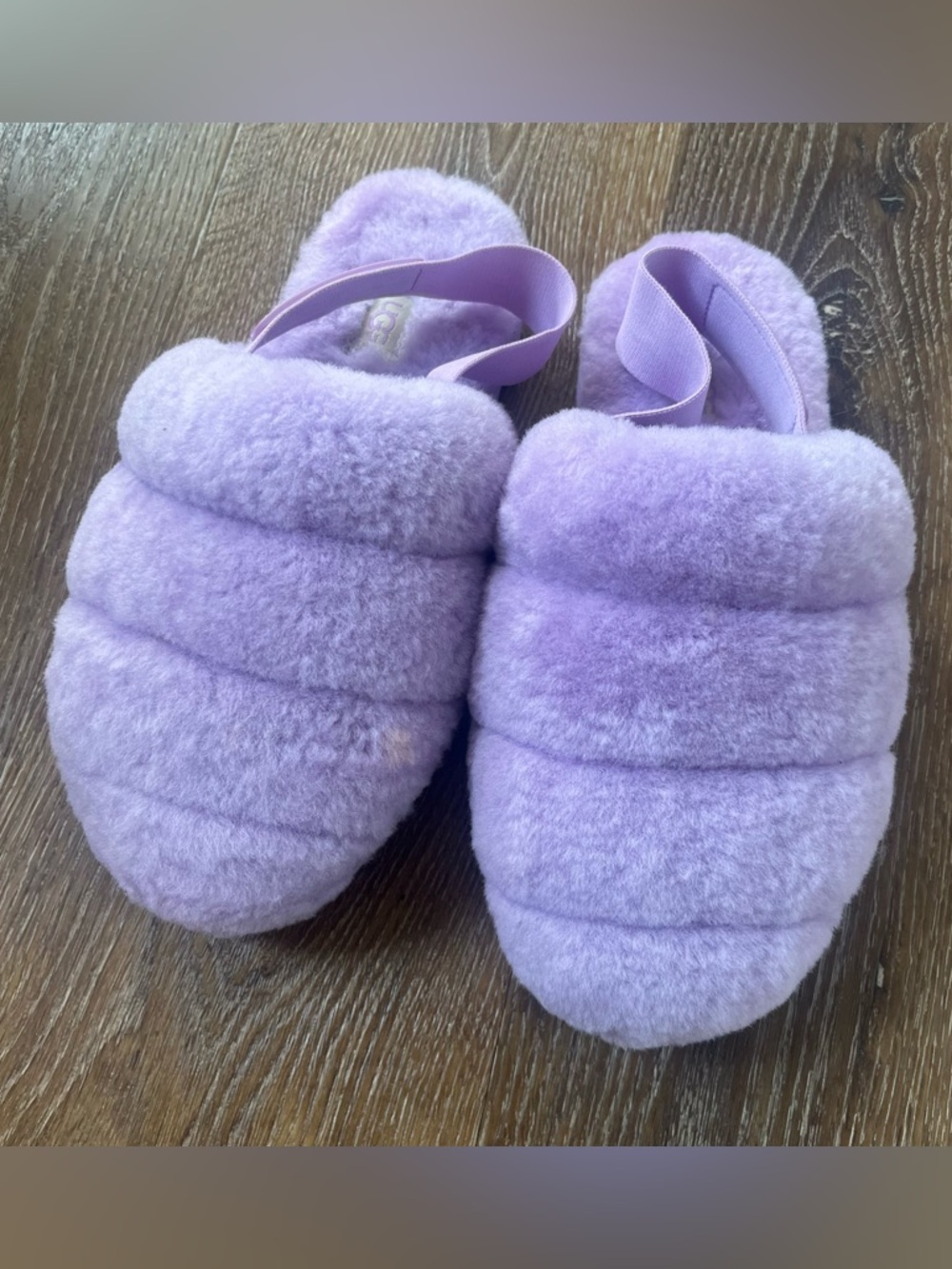 UGG Super Fluff Slipper Sandal Lilac Bloom - Picture 6 of 7